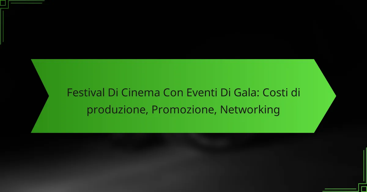 Festival Di Cinema Con Eventi Di Gala: Costi di produzione, Promozione, Networking
